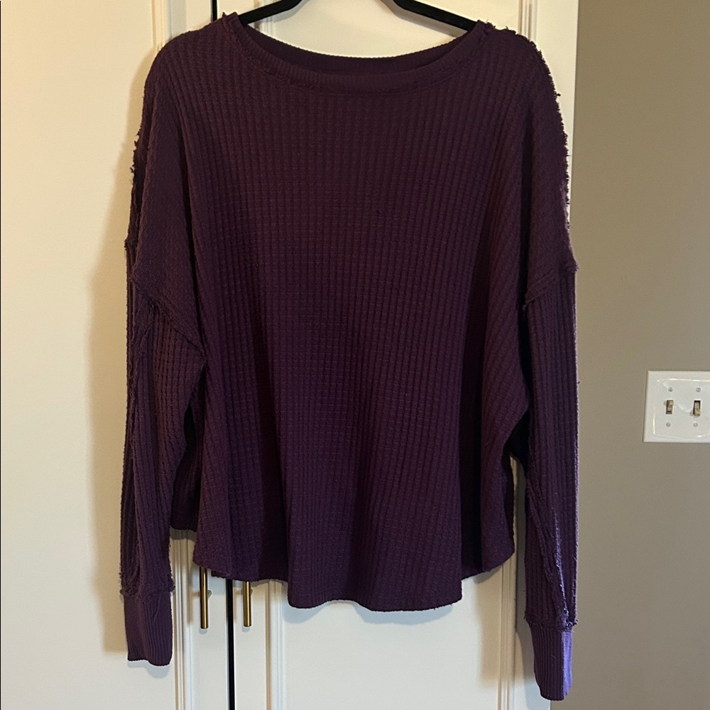 SO Women's Rich Purple Textured Sweatshirt